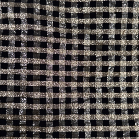 J.Crew Metallic Gold and Black Checkered Blouse Size Small LNWOT - Picture 3 of 8